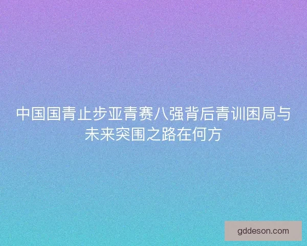中国国青止步亚青赛八强背后青训困局与未来突围之路在何方 中国国青止步亚青赛八强背后青训困局与未来突围之路在何方
