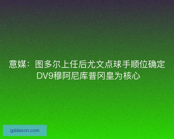意媒:图多尔上任后尤文点球手顺位确定 DV9穆阿尼库普冈皇为核心 意媒:图多尔上任后尤文点球手顺位确定 DV9穆阿尼库普冈皇为核心